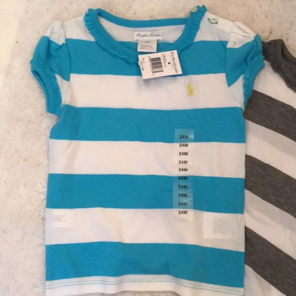 Ralph Lauren striped tshirt NWT and nwot 24m
